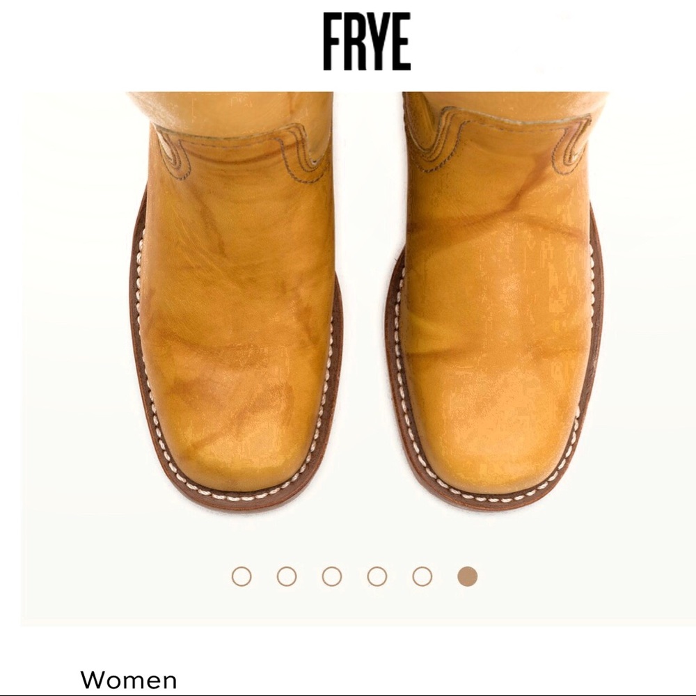 Frye Banana Leather Campus Mid Calf Boots